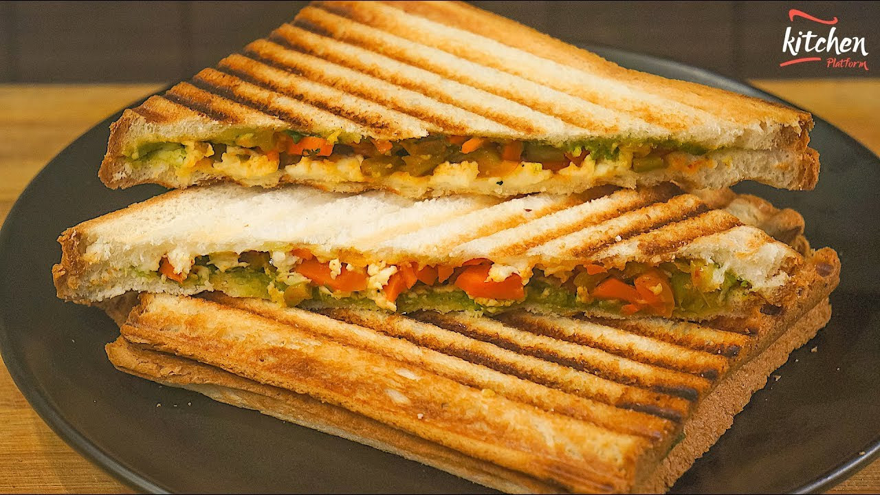 Cottage Cheese Sandwiches
 Easy Paneer Ve able Sandwich Recipe Grilled Cottage