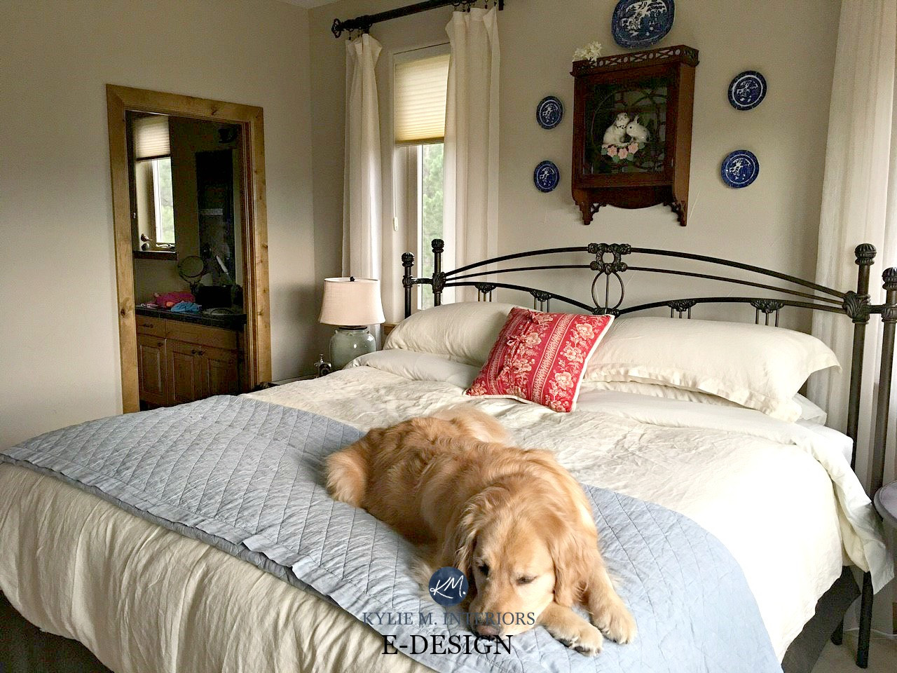 Country Bedroom Colors
 Sherwin Williams Accessible Beige in country farmhouse