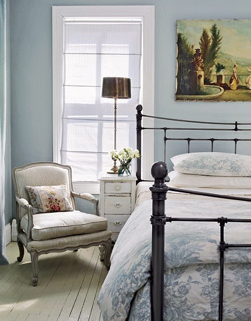 Country Bedroom Colors
 Heir and Space Decorating with cool colors