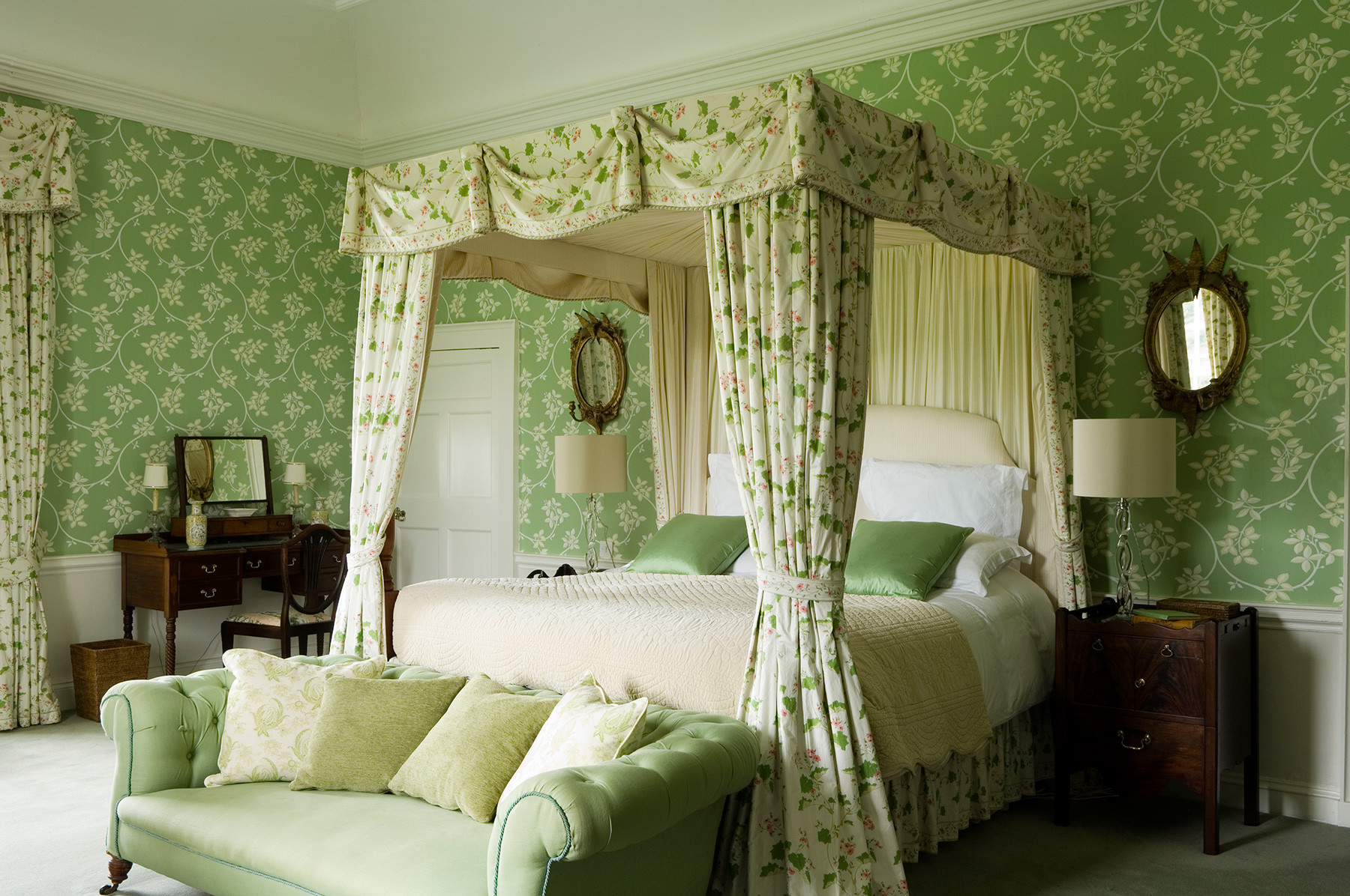 Country Bedroom Colors
 Irish Country Green Bedroom Interiors By Color