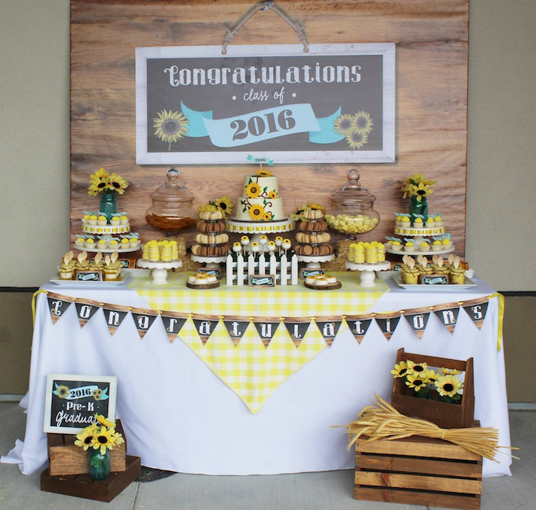 Country Chic Graduation Party Ideas
 Fawn Over Baby Country Themed Pre K Graduation Party By