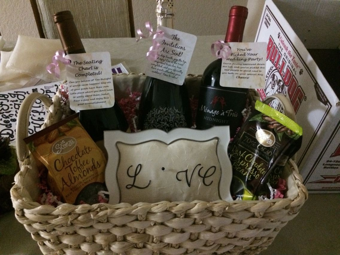 Couple Gift Basket Ideas
 Engagement party t basket for a great couple