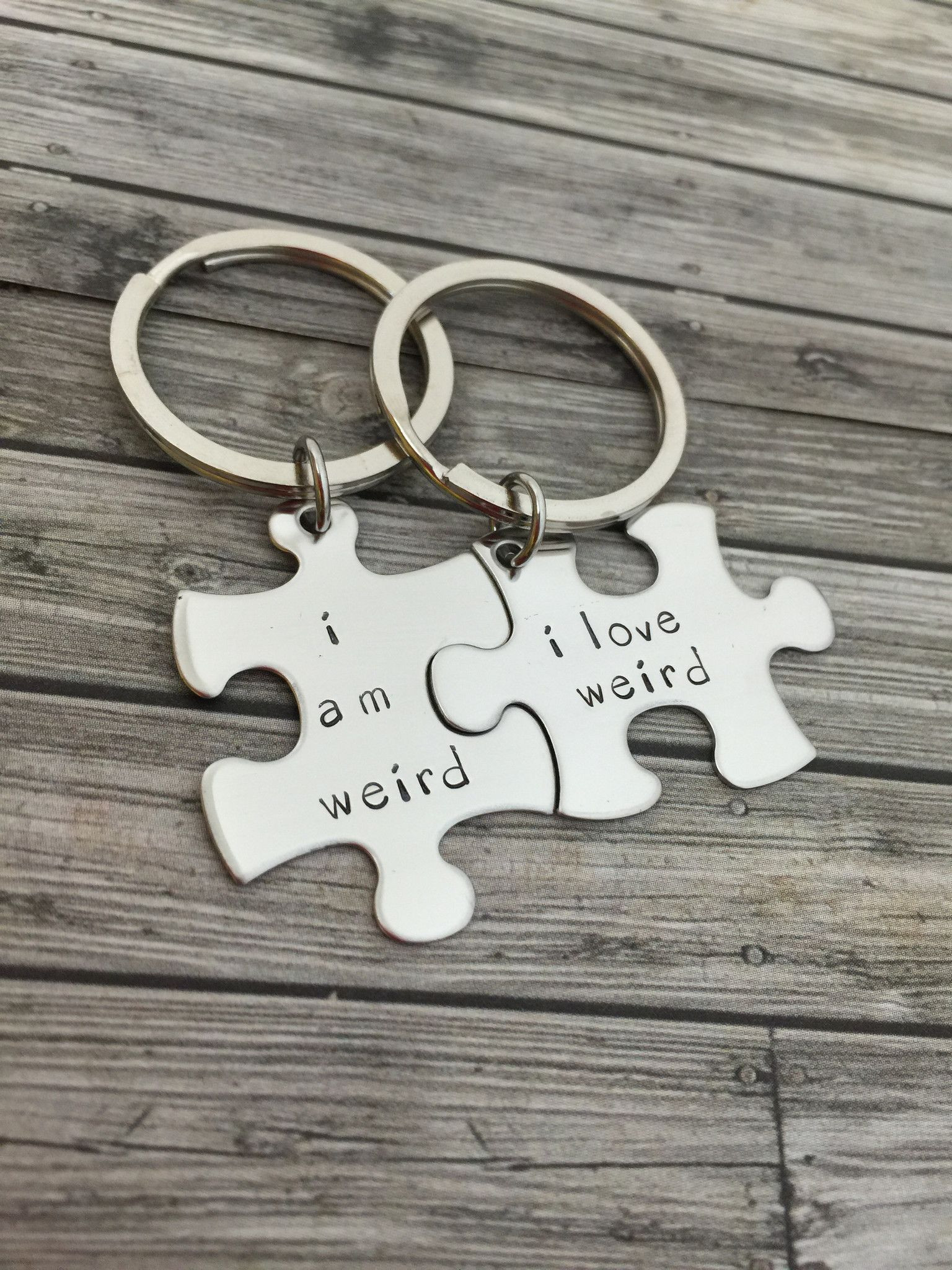 Couple Gift Ideas For Him
 I am weird I love weird Couples Keychains Couples Gift