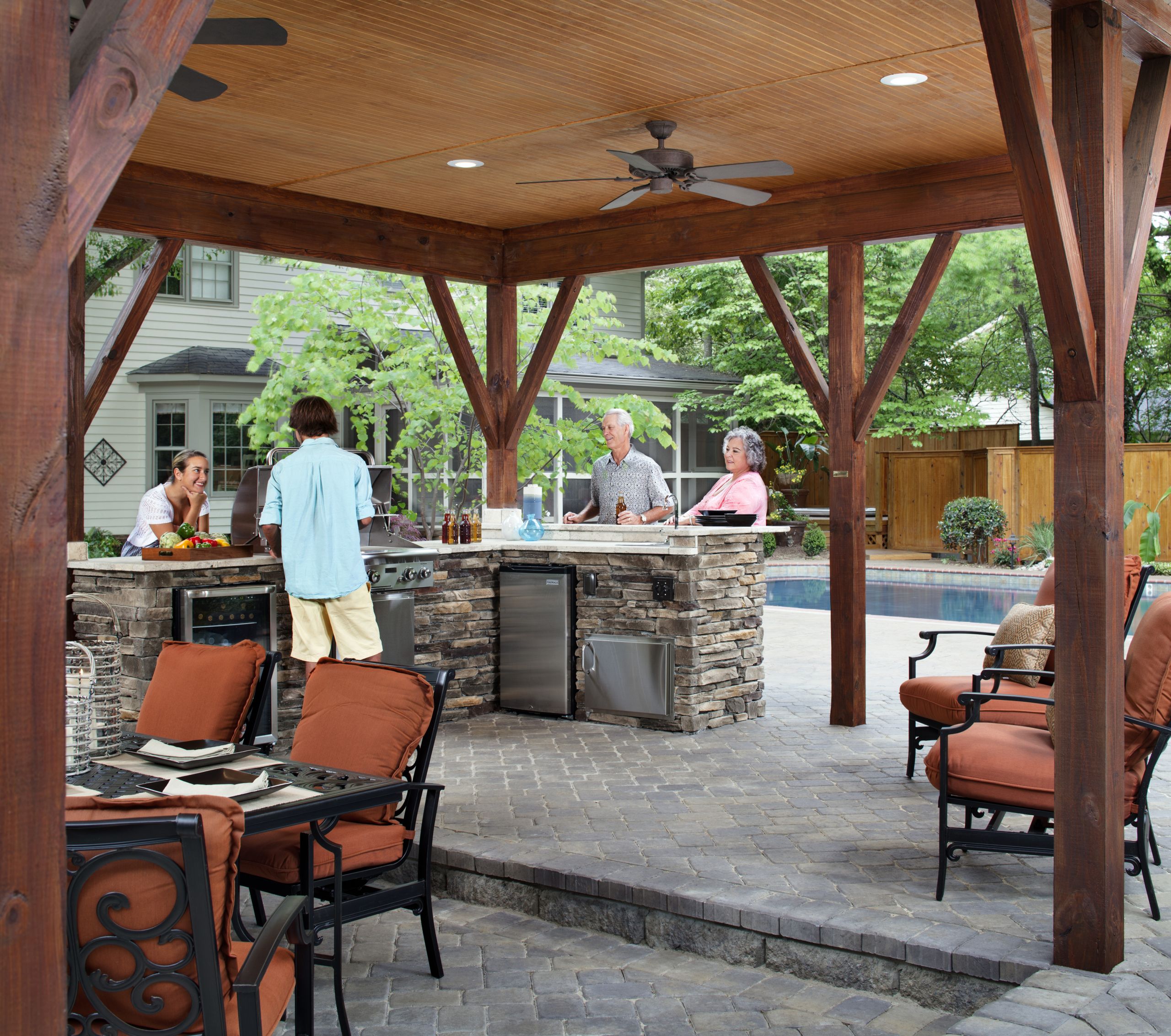 Covered Outdoor Kitchen Plans
 Columbia SC outdoor kitchens