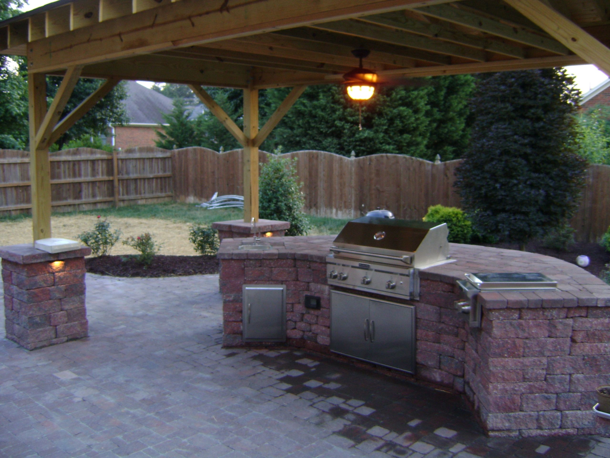 Covered Outdoor Kitchen
 outdoor kitchen Burlington Landscaper