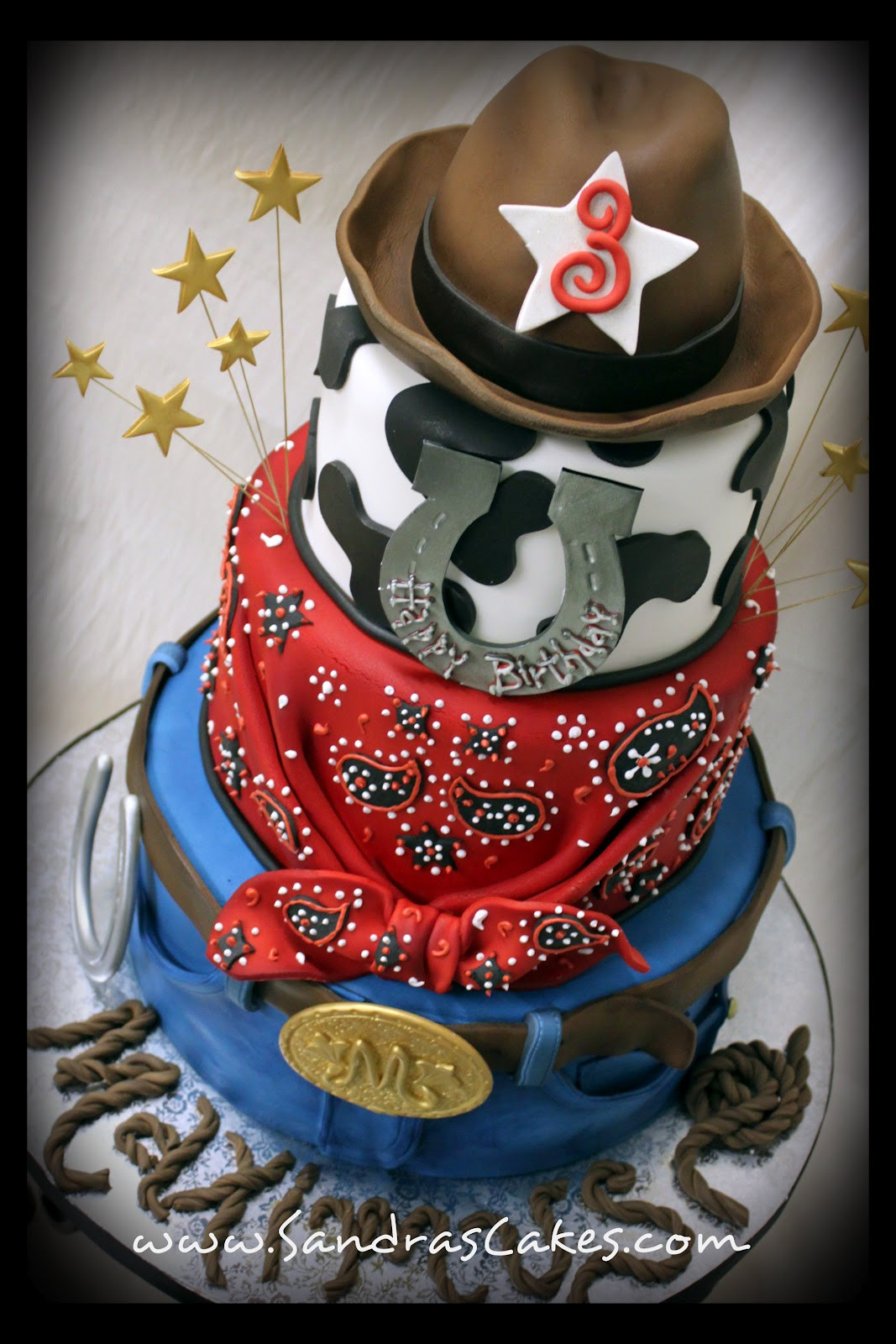 Cowboys Birthday Cake
 Maximu s Cowboy Theme Cake