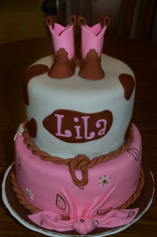Cowgirl Birthday Cakes
 Cowgirl birthday cake Pink & brown
