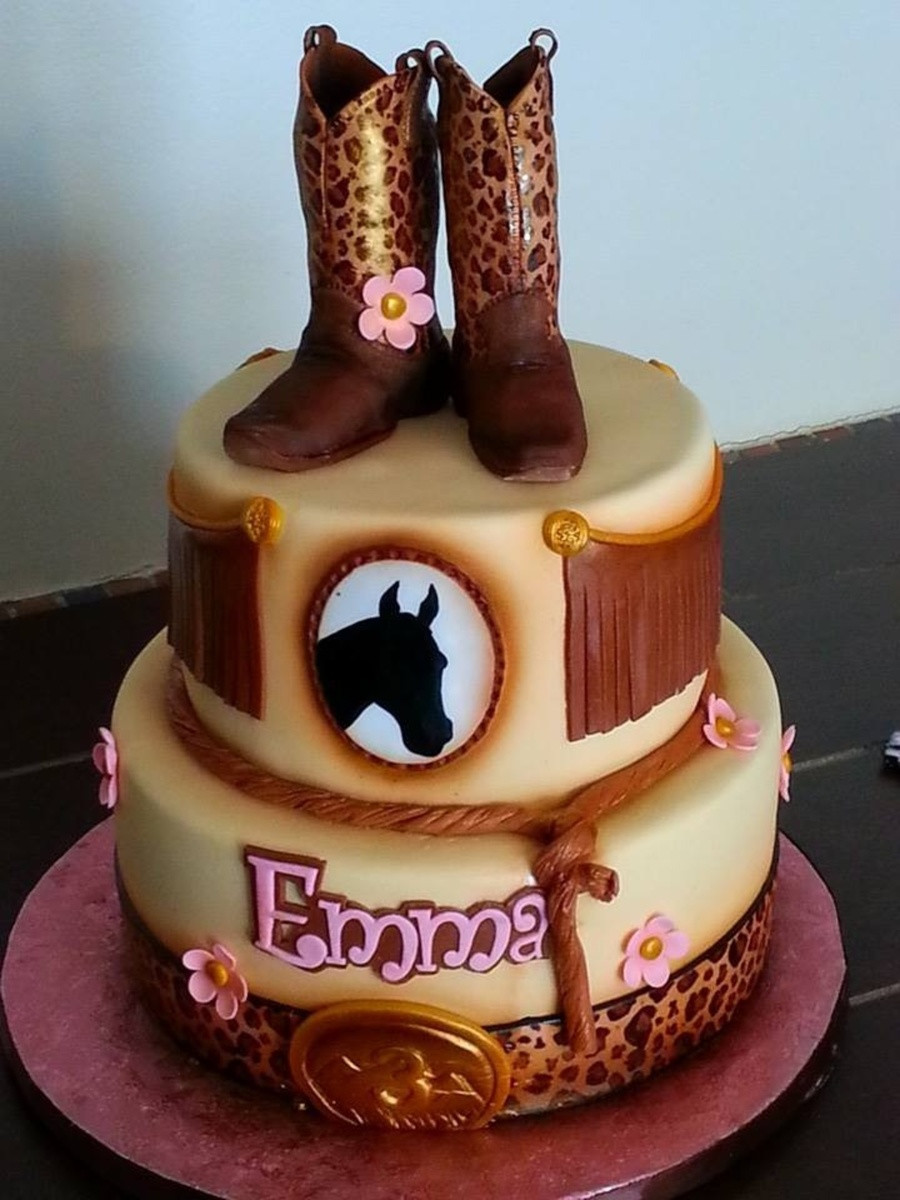 Cowgirl Birthday Cakes
 Cowgirl western Theme Cake CakeCentral