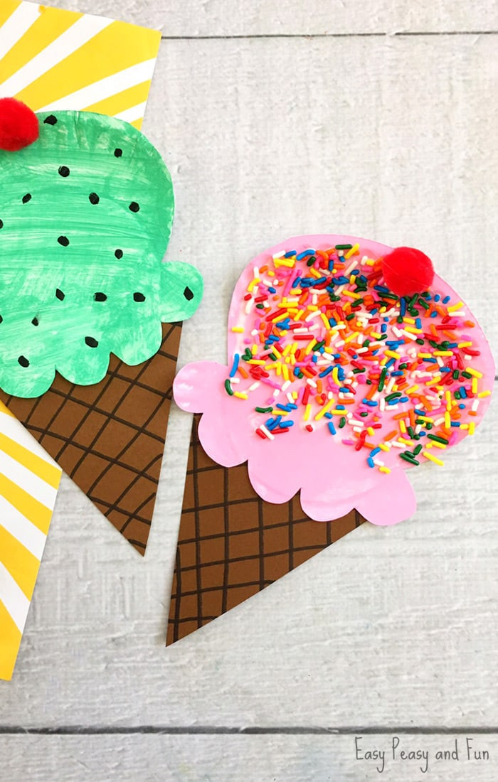 Craft For Kids
 Paper Plate Ice Cream Craft Summer Craft Idea for Kids