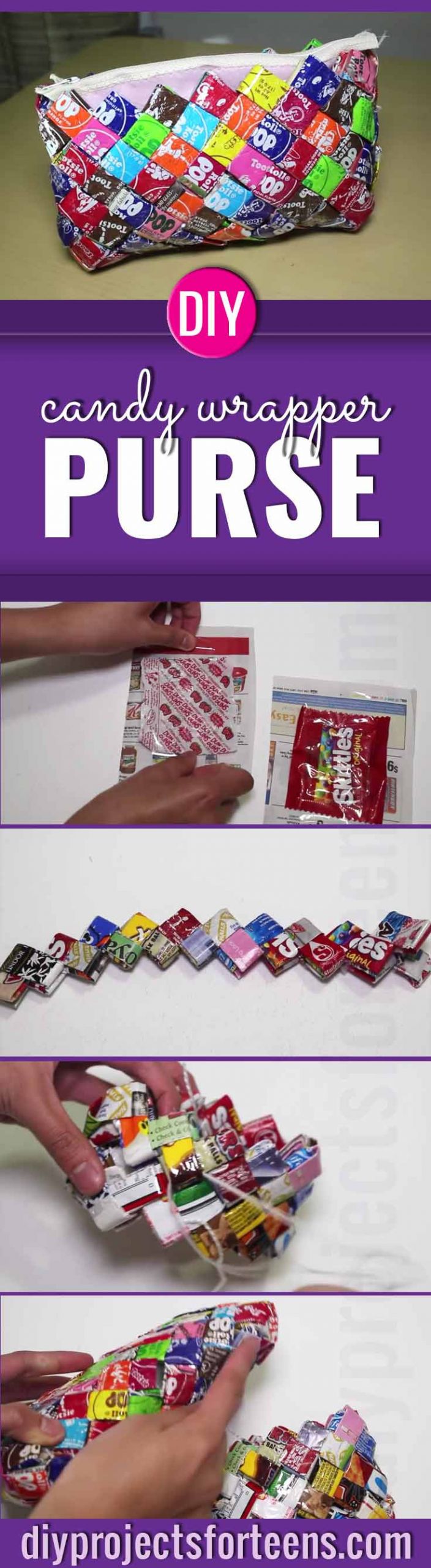 Craft Ideas For Adults Step By Step
 Ridiculously Cute DIY Candy Wrapper Purse