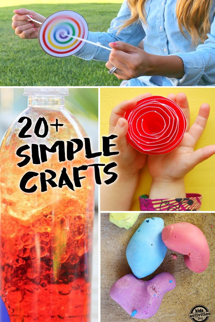 Craft Ideas Toddlers
 20 Simple Crafts Kids can Make with only 2 3 Supplies