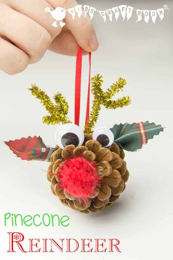 Craft To Make For Christmas
 Pinecone Reindeer Homemade Ornaments Kids Craft Room