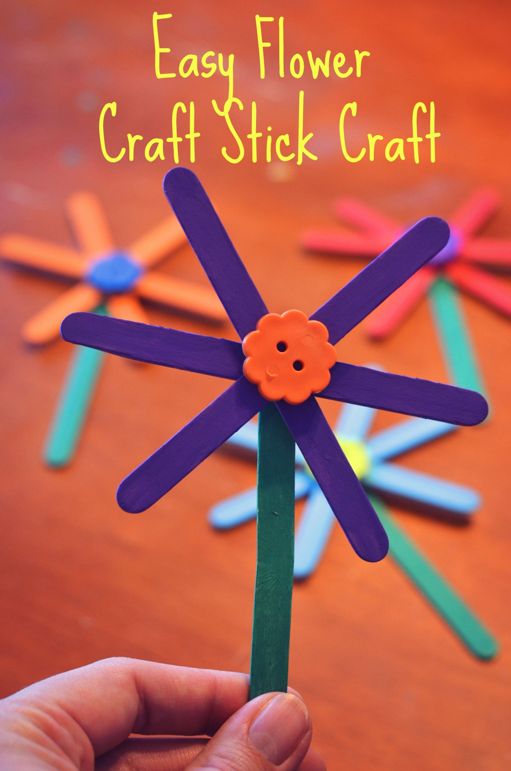 Crafting For Kids
 Easy Flower Craft Stick Craft for Kids