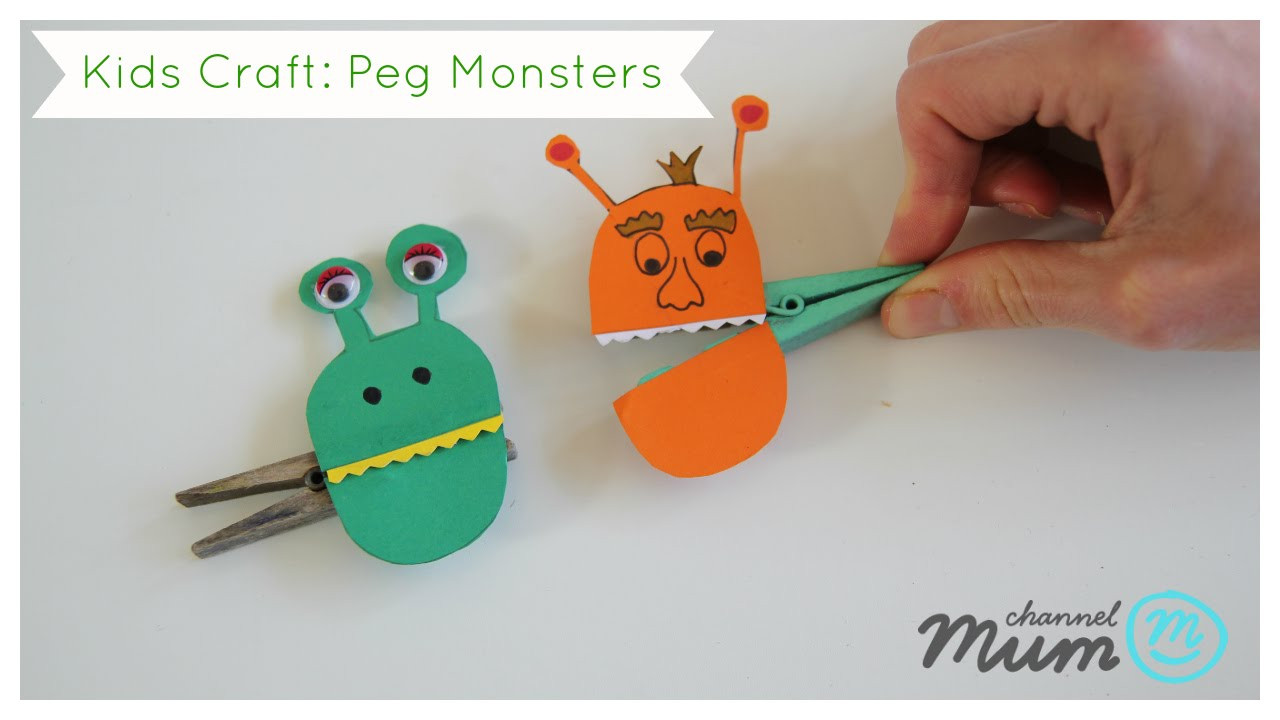 Crafting With Kids
 Kids Craft Peg Monsters