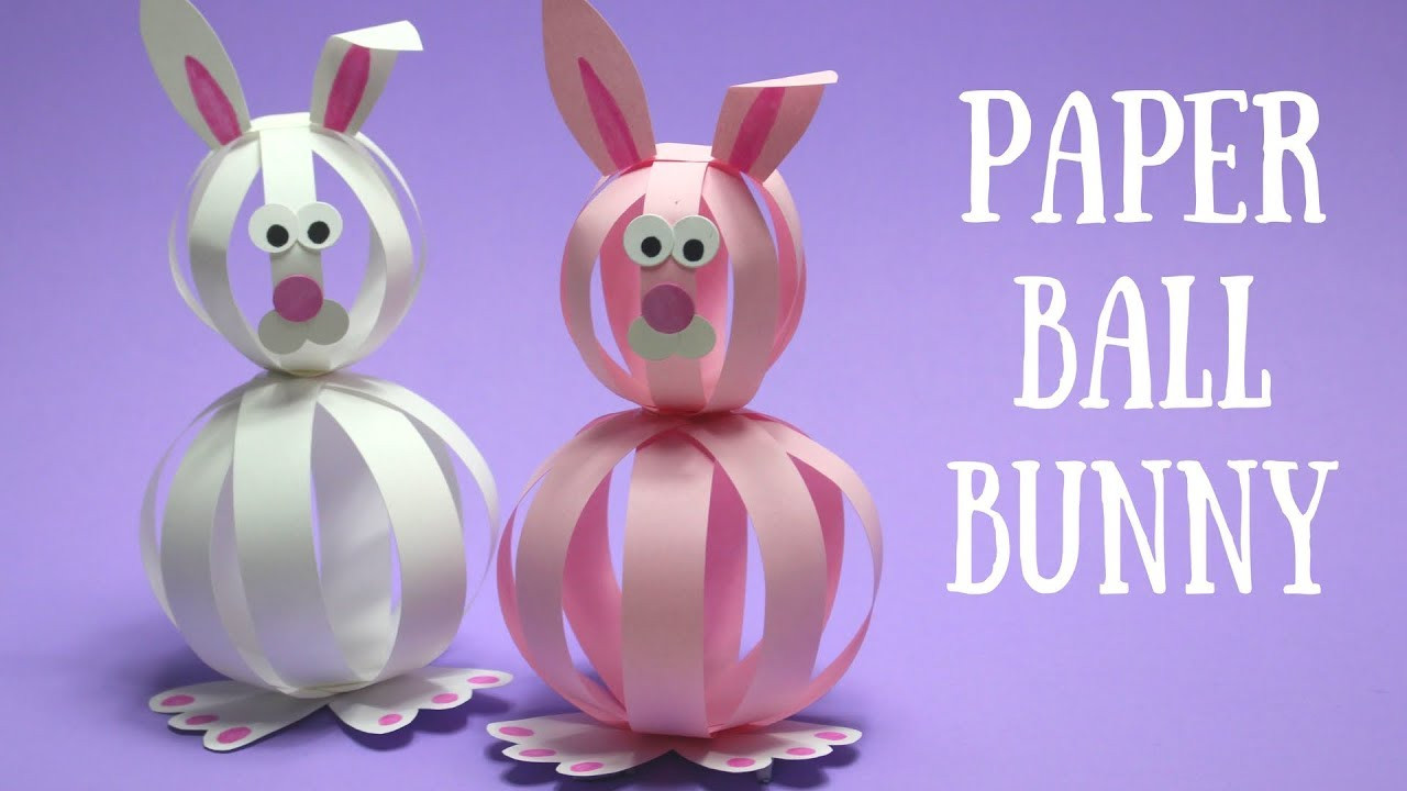Crafts For Kids Step By Step
 Paper Ball Bunny