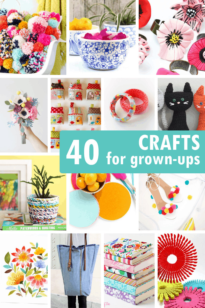 Crafts To Do At Home For Adults
 40 ADULT CRAFTS including jewelry accessories home decor