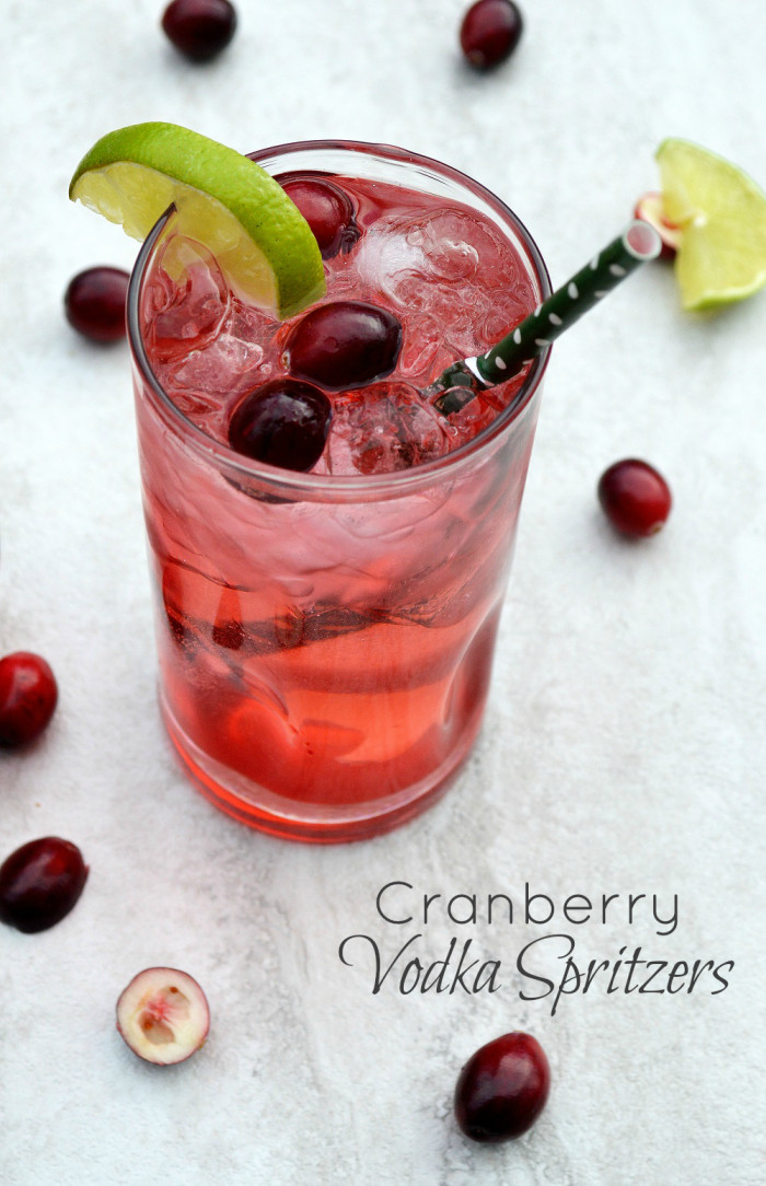Cranberry Vodka Cocktails Recipes
 Holiday Cocktail Cranberry Vodka Spritzers