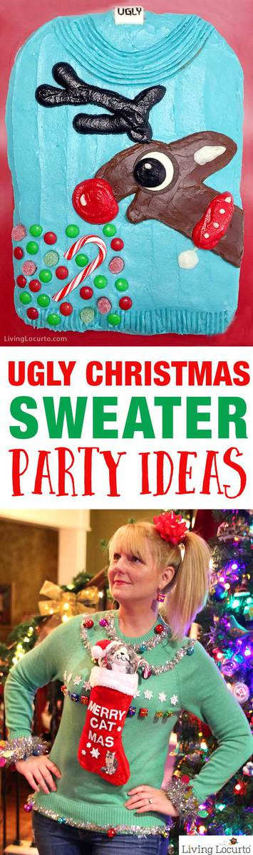 Crazy Christmas Party Ideas
 Reindeer Ugly Christmas Sweater Cake