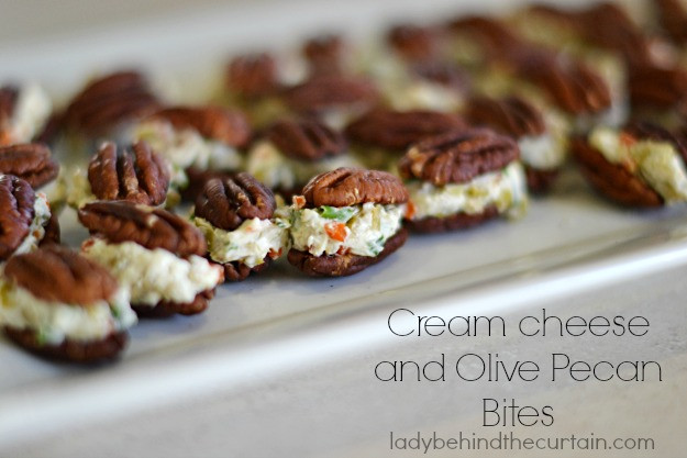 Cream Cheese And Olive Sandwiches
 Cream Cheese and Olive Pecan Bites