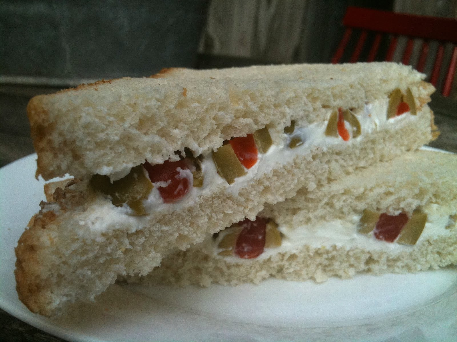 Cream Cheese And Olive Sandwiches
 Food memories Charm City Cook