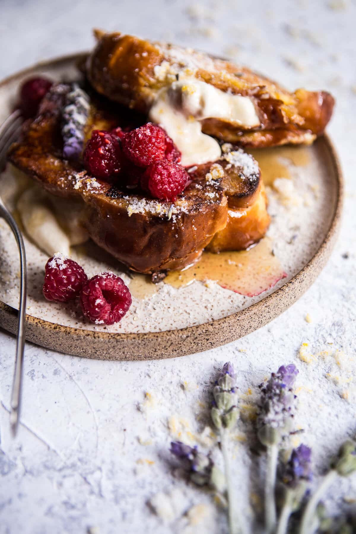 Cream Cheese Stuffed French Toast
 Whipped Cream Cheese Stuffed French Toast with Raspberries