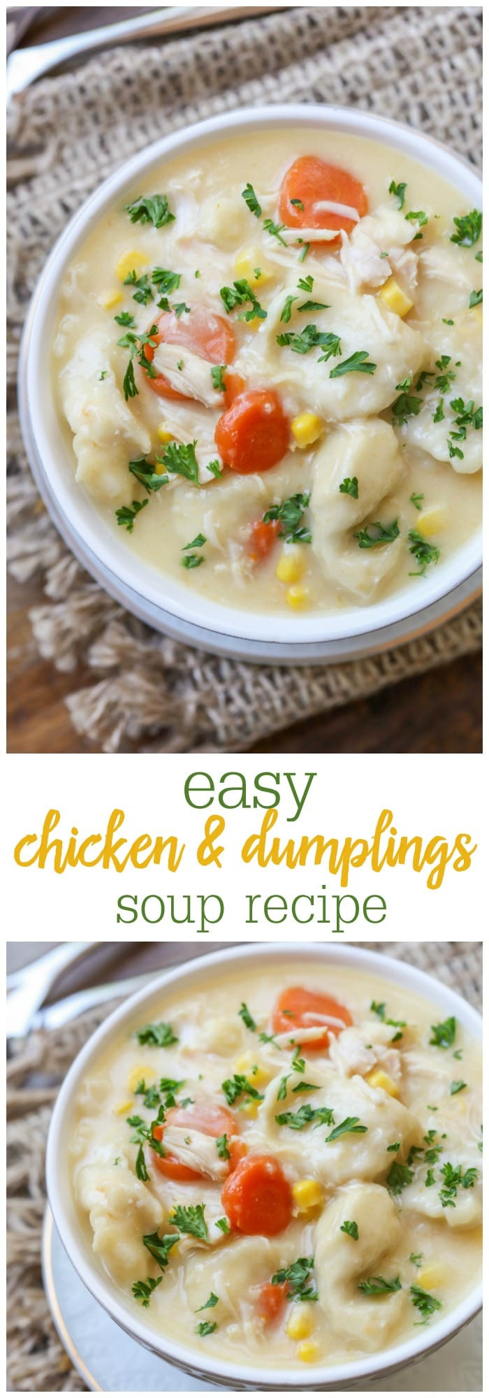 Creamy Chicken And Dumpling Soup
 EASY Chicken Dumpling Soup