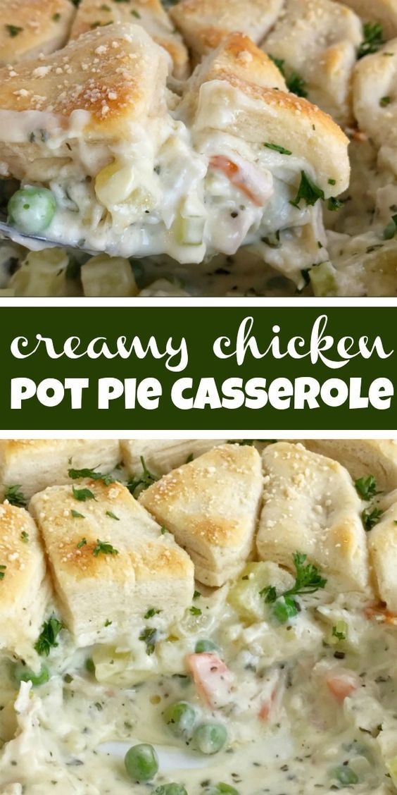 Creamy Chicken Pot Pie Casserole
 Creamy Chicken Pot Pie Casserole EASY RECIPES