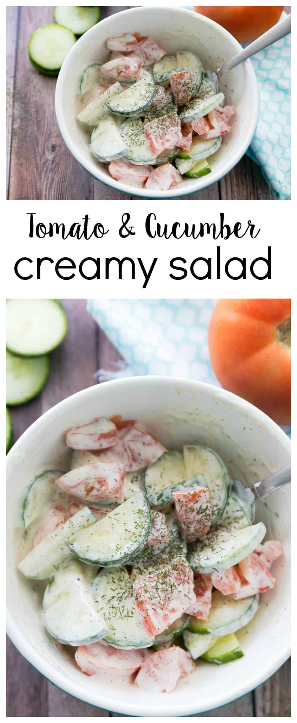 Creamy Cucumber Tomato Salad
 Creamy Tomato & Cucumber Salad Pretty Providence
