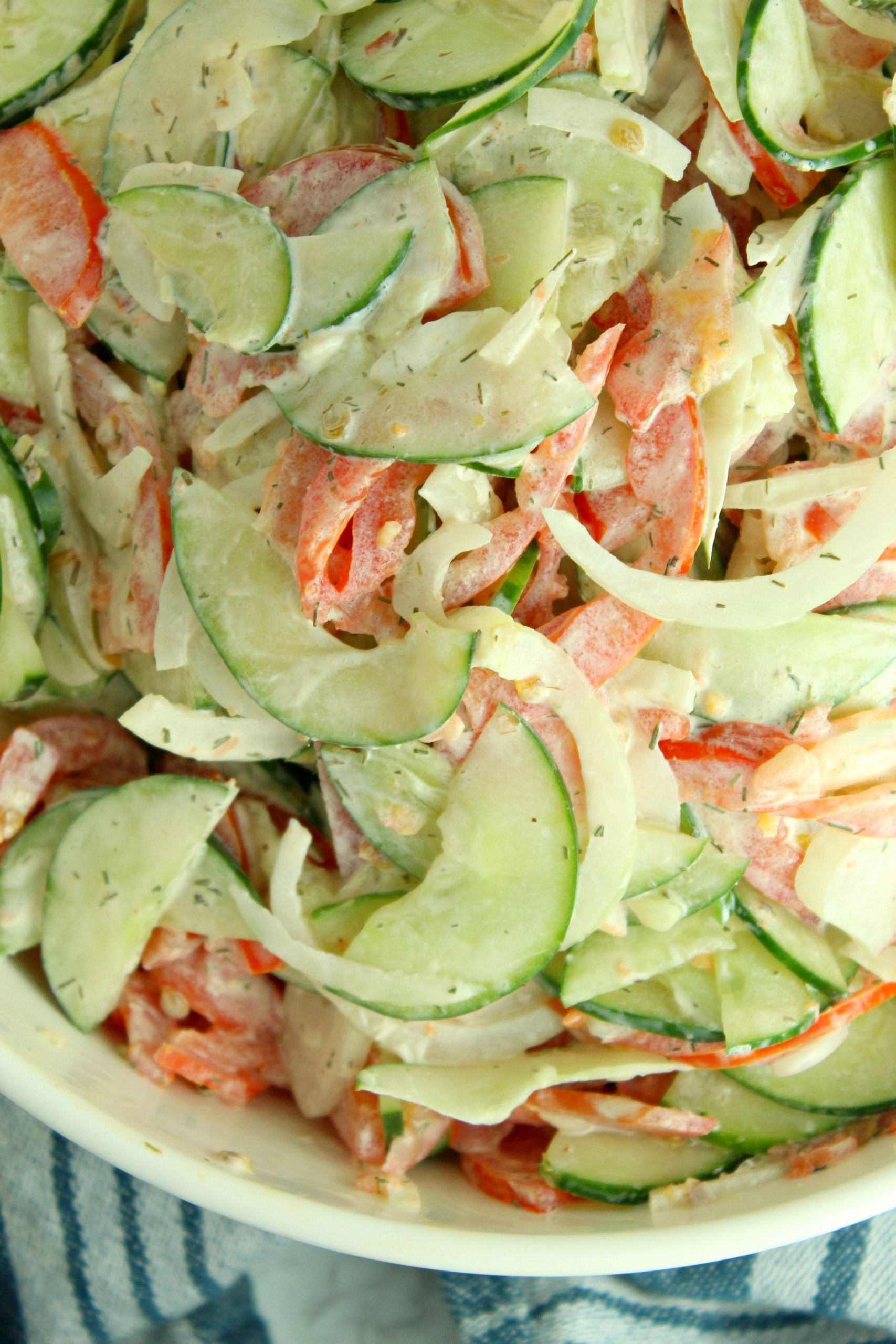 Creamy Cucumber Tomato Salad
 Creamy Cucumber Tomato Salad Recipe in 2019