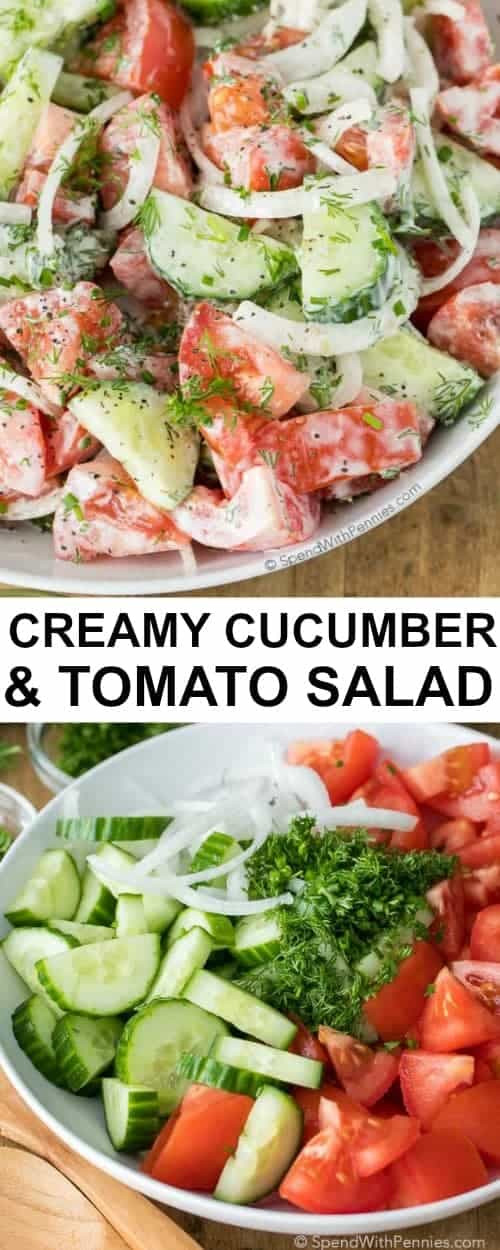Creamy Cucumber Tomato Salad
 Creamy Cucumber Tomato Salad Spend With Pennies