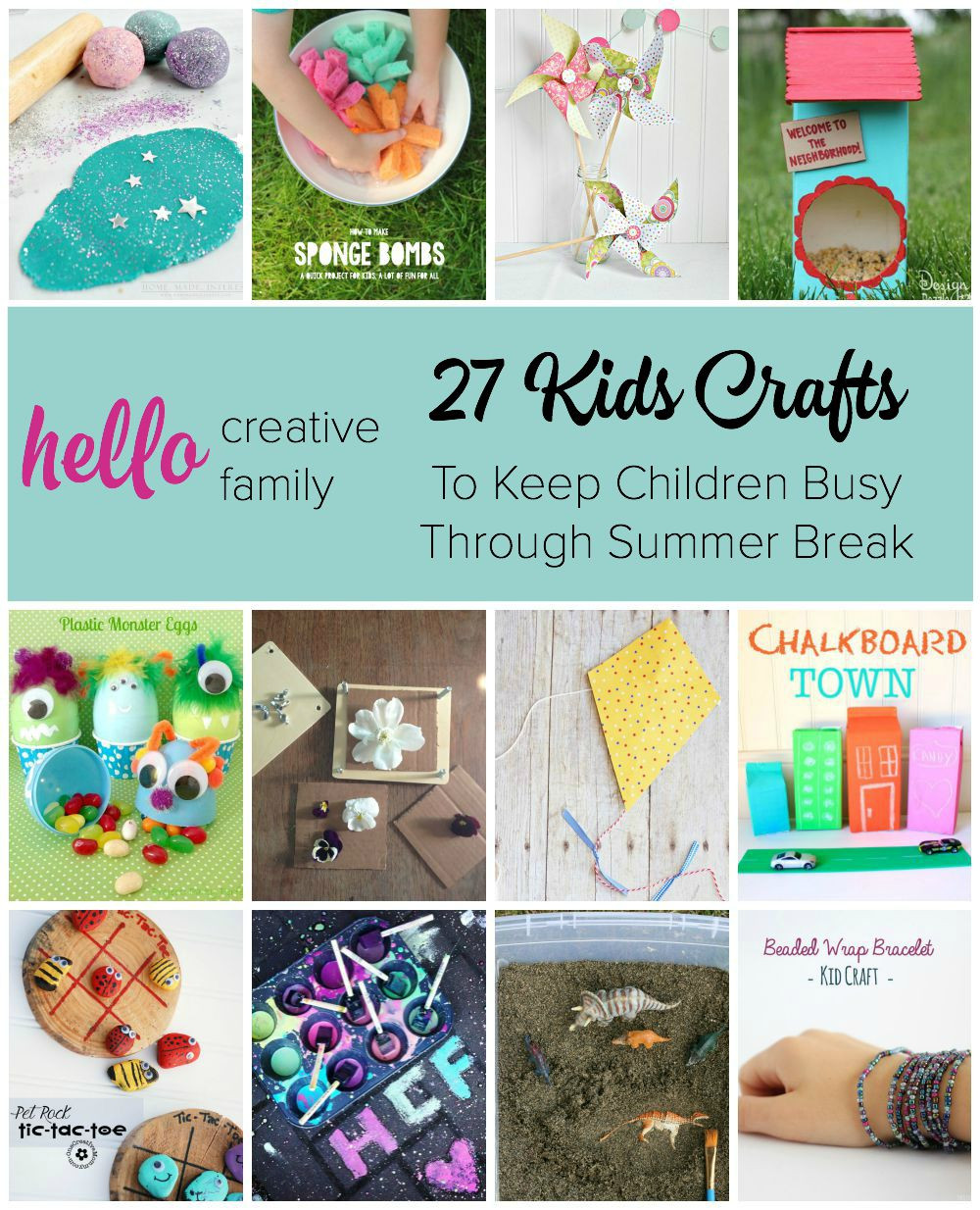 Creative Activities For Kids
 27 Kids Crafts and DIY Projects For Summer