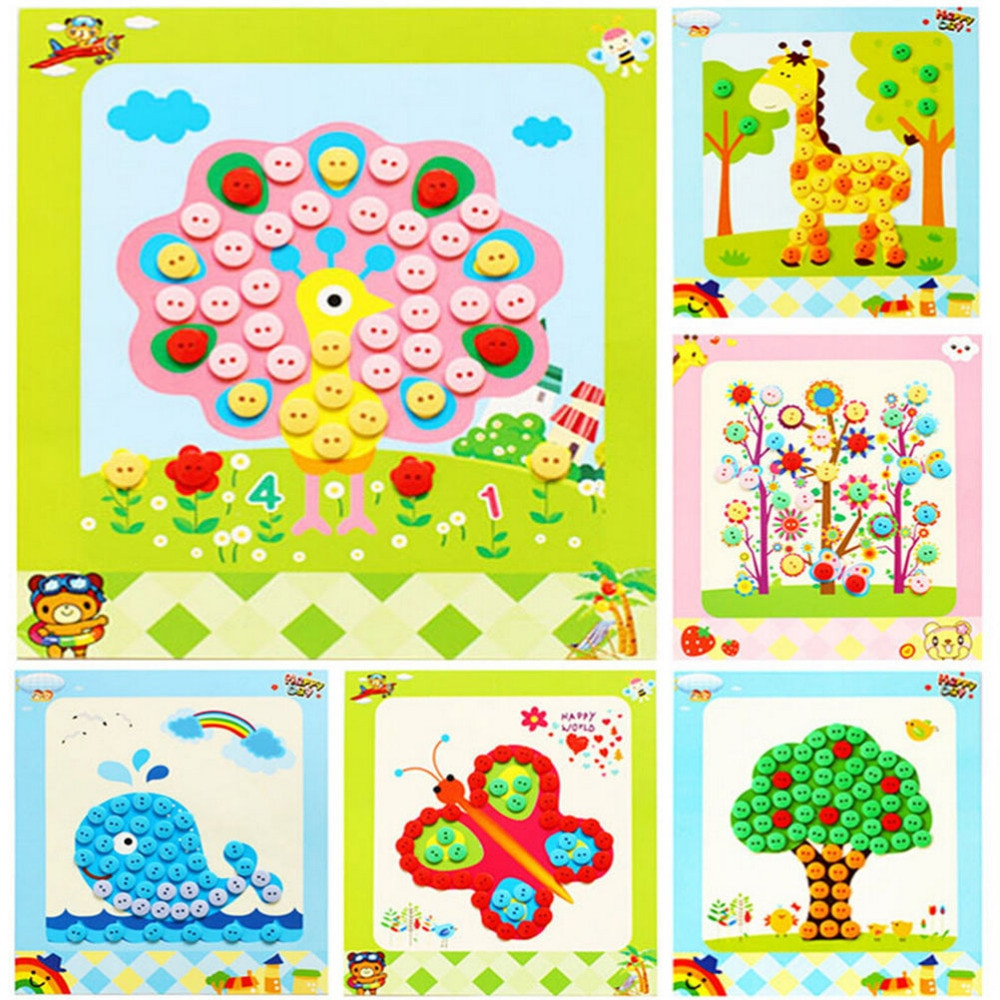 Creative Art For Toddlers
 DIY Button Arts & Crafts free shipping worldwide
