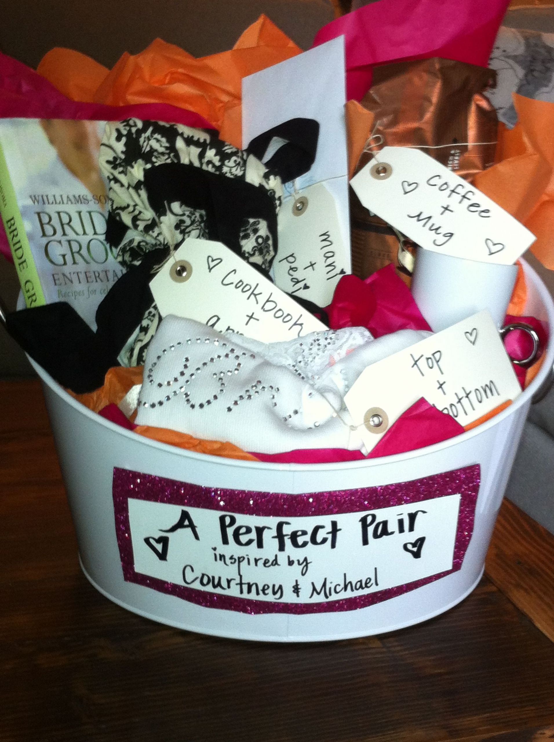 Creative Bridal Shower Gift Basket Ideas
 Bridal Shower Gift perfect pairs basket All the ts