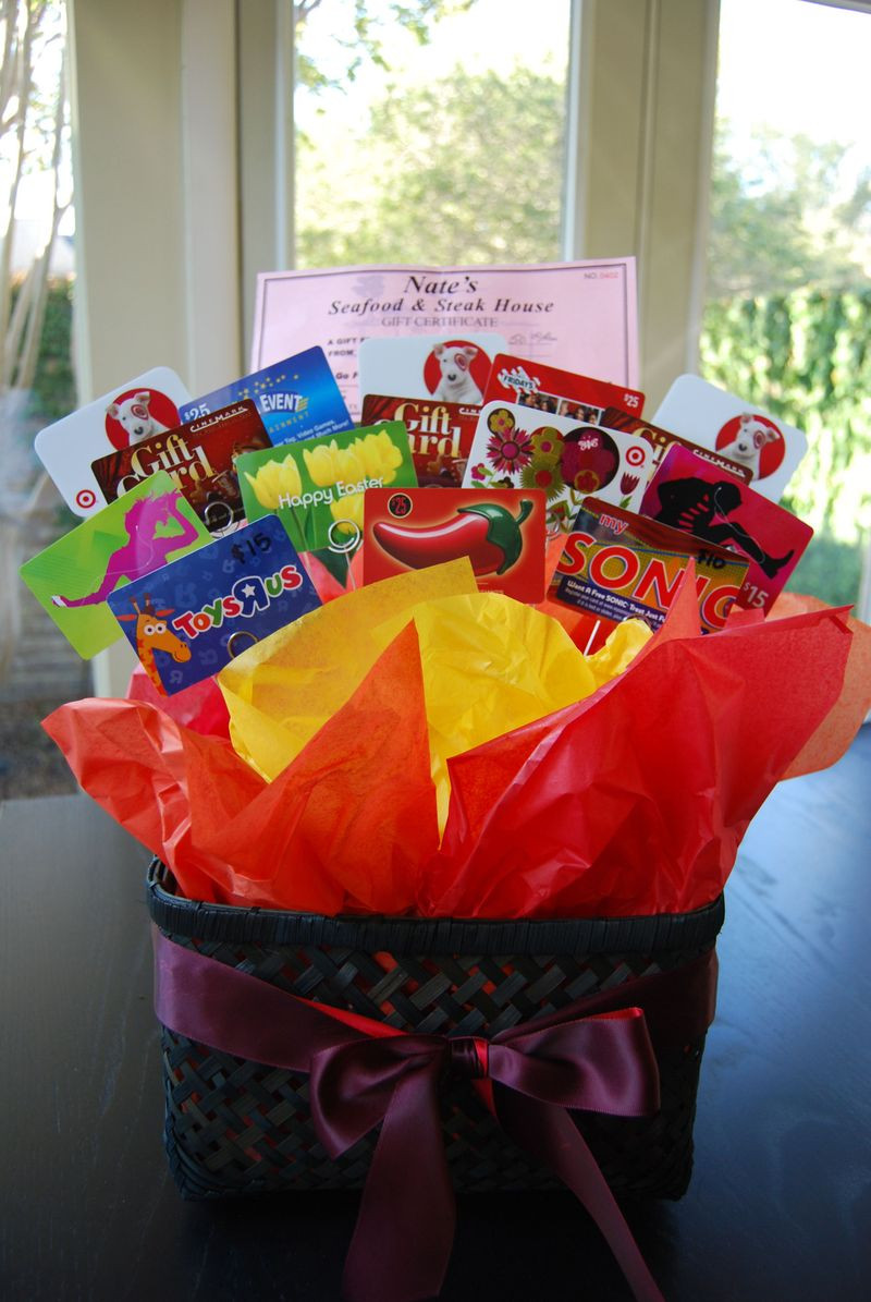 Creative Gift Card Basket Ideas
 gardenview cottage Teacher Gift Ideas