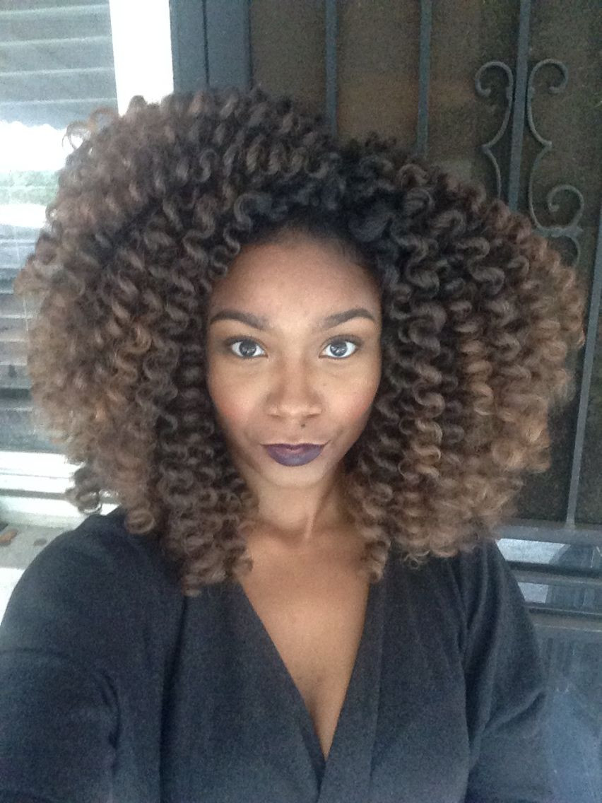 Crochet Hairstyles With Marley Hair
 Ombré Marley crochet braids No leave out