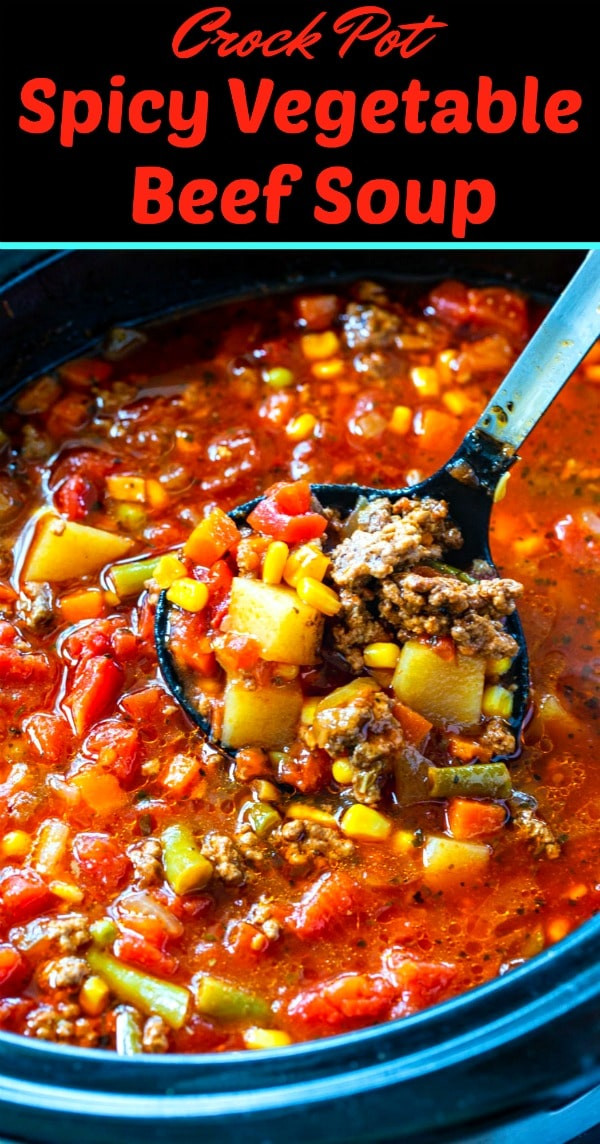 Crock Pot Vegetable Beef Soup
 Crock Pot Spicy Ve able Beef Soup Spicy Southern Kitchen