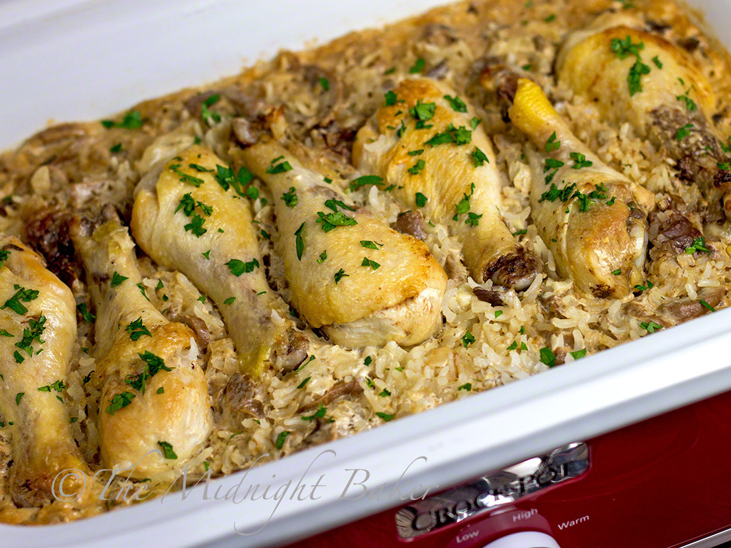 Crockpot Chicken Recipes With Cream Of Mushroom Soup
 Slow Cooker Chicken with Creamy Mushroom Rice The