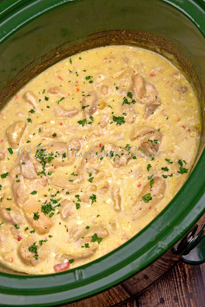 Crockpot Chicken Recipes With Cream Of Mushroom Soup
 Slow Cooker Creamy Ranch Chicken The Midnight Baker