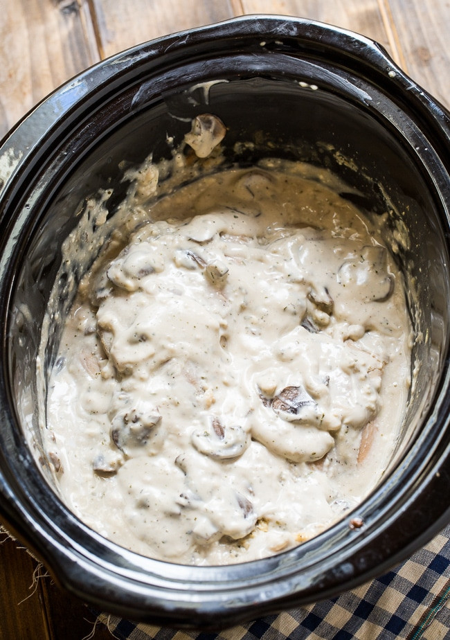 Crockpot Chicken Recipes With Cream Of Mushroom Soup
 Crock Pot Creamed Chicken Spicy Southern Kitchen