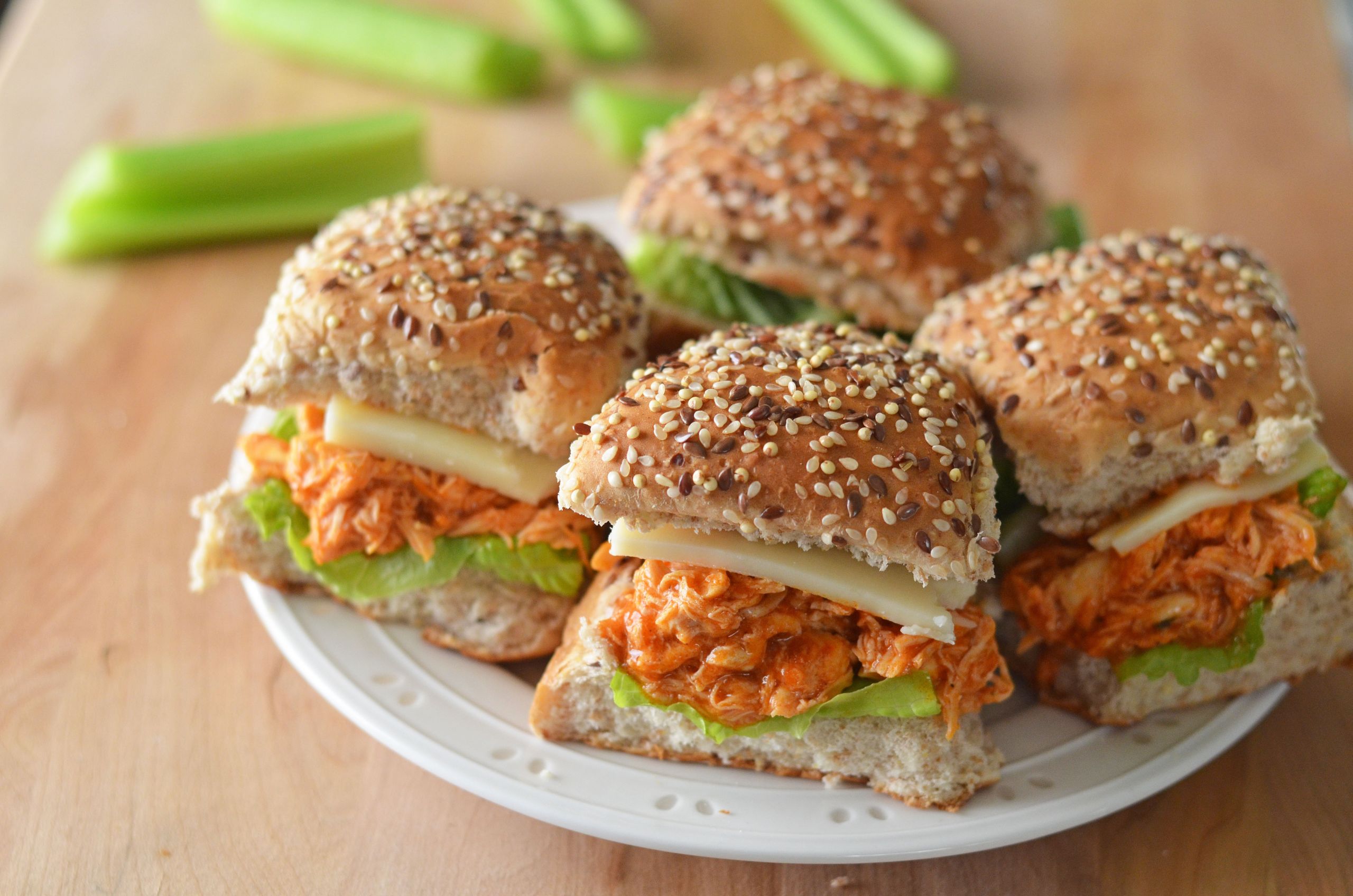 Crockpot Chicken Sandwiches
 Crockpot Buffalo Chicken Sandwich