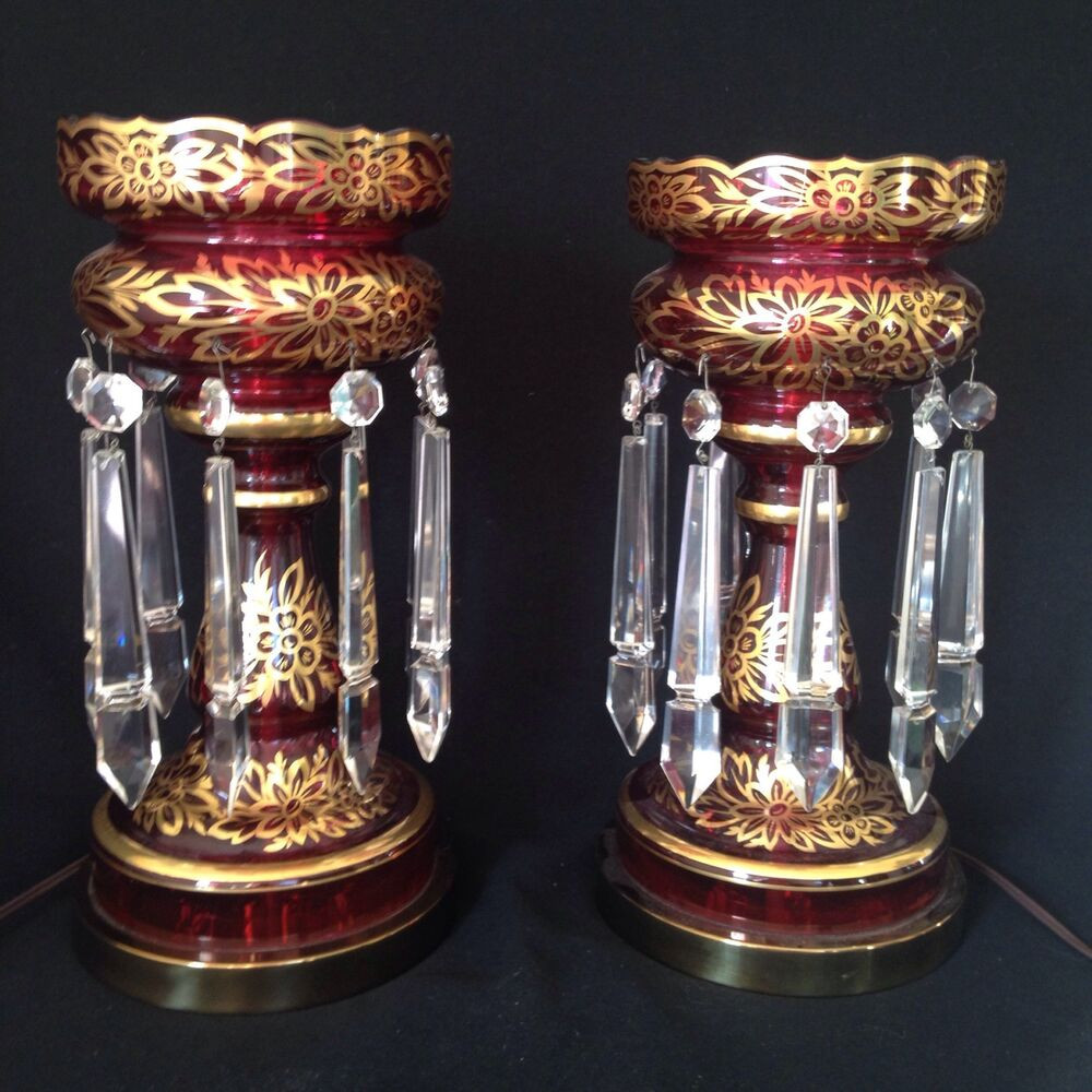 Crystal Anniversary Gift Ideas
 Vintage Crystal Lustre Lamps Prisms Mid Century 3rd 15th