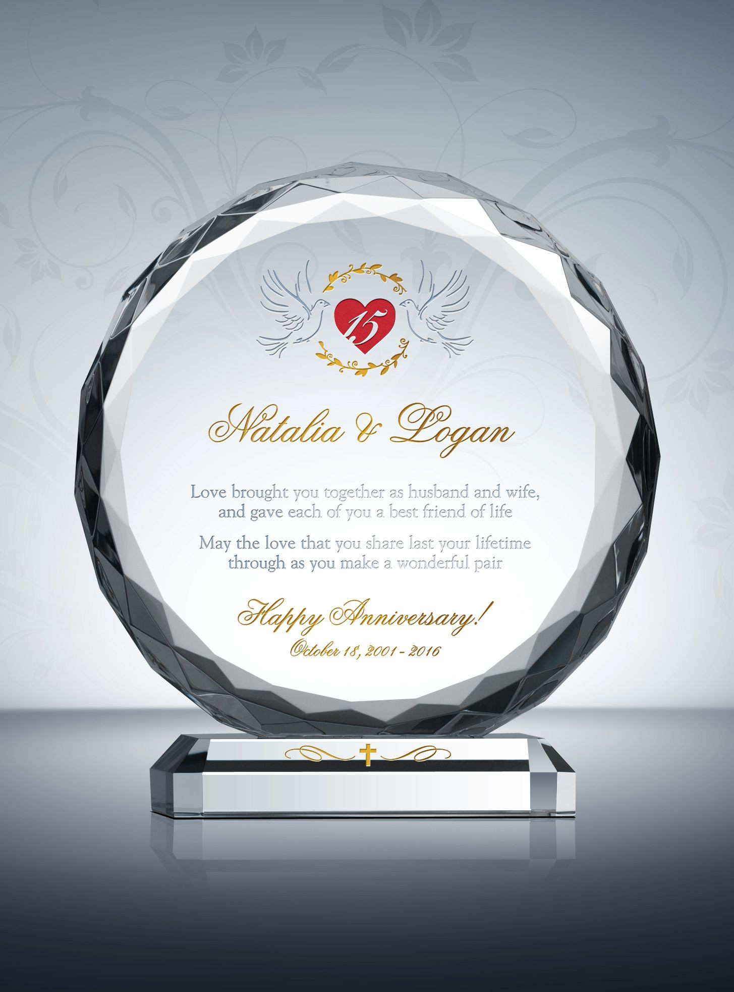 Crystal Anniversary Gift Ideas
 15th Crystal Wedding Anniversary Gifts