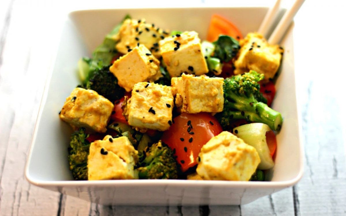Cubed Tofu Recipes
 Cubed tofu is marinated in an oil free sauce made from