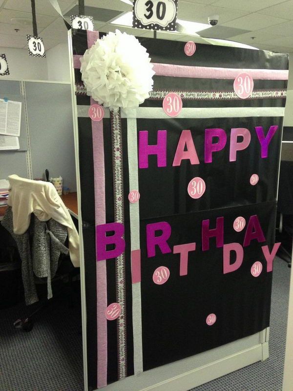 Cubicle Birthday Decorations
 20 Creative DIY Cubicle Decorating Ideas Hative