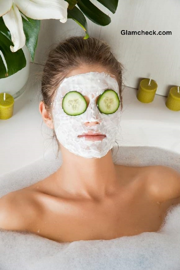 Cucumber Mask DIY
 Top 10 DIY Face Masks for Glowing Skin Top Inspired