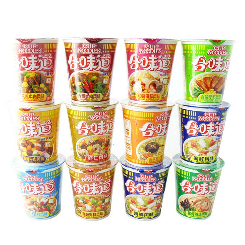 Cup Noodles Flavors
 Free shipping 4 Cups Seafood beef Instant noodles 12 kinds