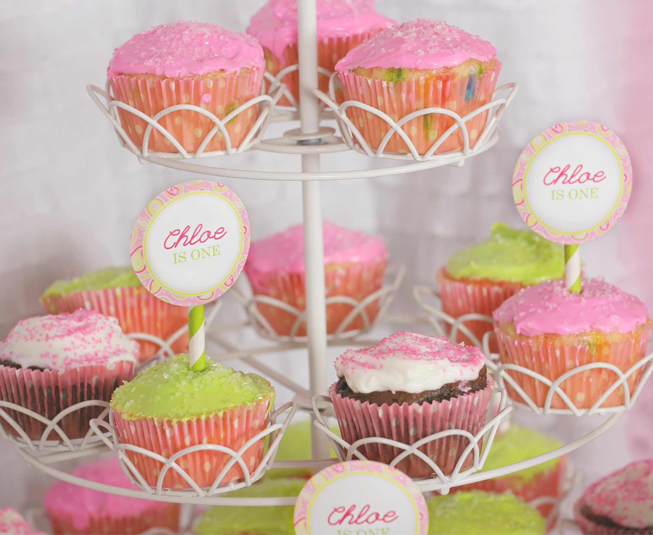 Cupcake Ideas For Birthday
 A Cupcake Themed 1st Birthday party with Paisley and Polka