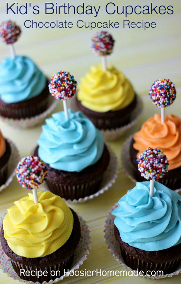 Cupcake Ideas For Birthday
 Kid s Birthday Cupcakes Hoosier Homemade
