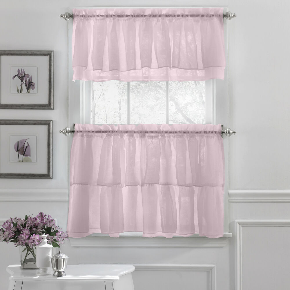 Curtain Kitchen Window
 Gypsy Crushed Voile Ruffle Kitchen Window Curtain Tiers or