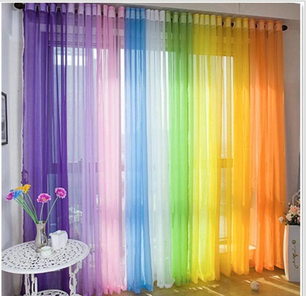 Curtains For Kids Room
 Voile Sheer Curtain Customise Bedroom Window Home Diy
